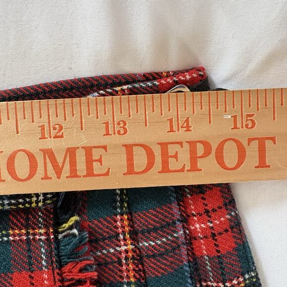 Vtg Laird Portch of Scotland Red Tartan Plaid Wrap Skirt Wool Waist 28 *read* - Picture 13 of 13